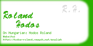 roland hodos business card